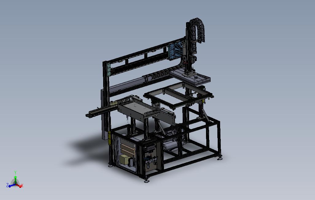 自动装盒机3D图纸Solidworks设计附STEP