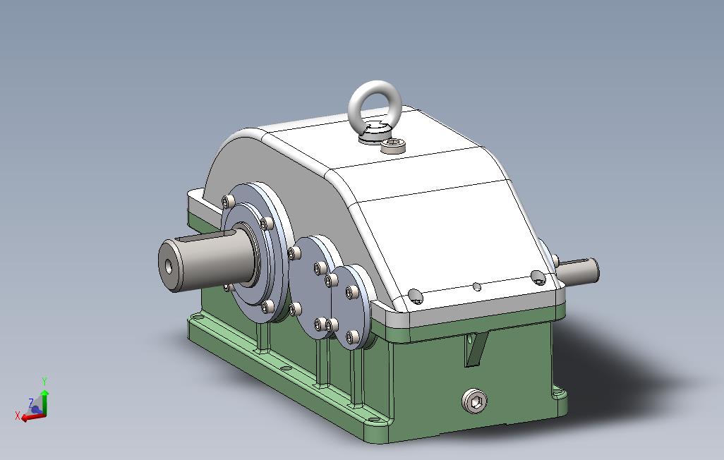 齿轮减速器课程作业题模型3D图纸Solidworks设计