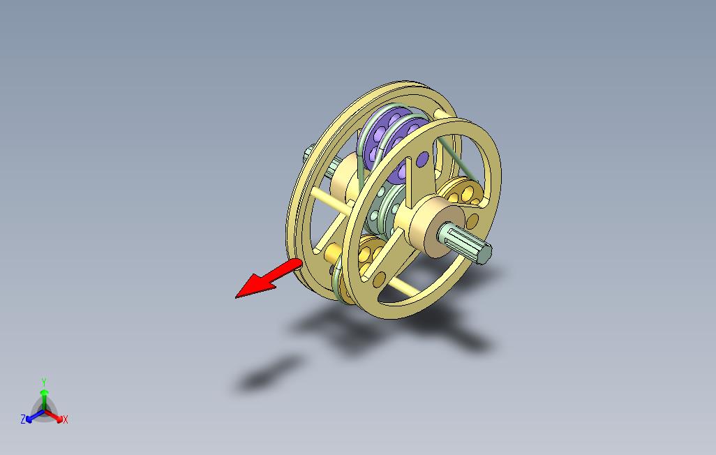 带式差速器3D模型图纸INVENTOR设计