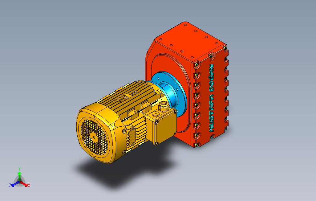 电机输出齿轮箱3D模型图纸STEPIGS格式