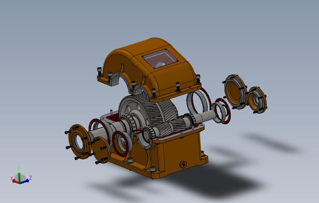 一级减速箱图纸solidworks2012格式可参数编辑