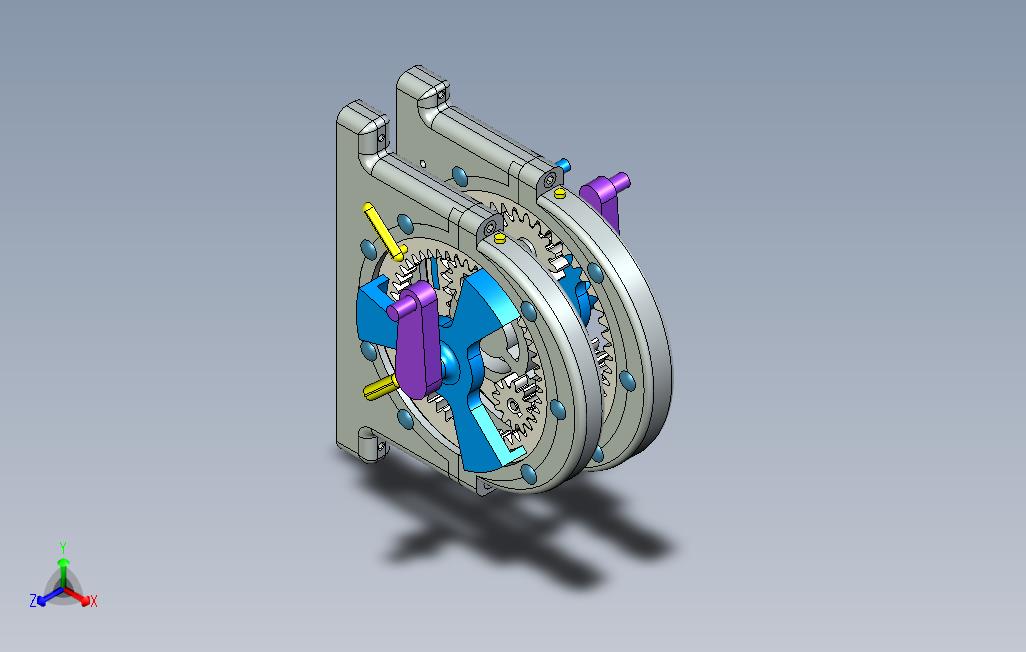 双圆周行星齿轮模型3D图纸SolidEdge设计