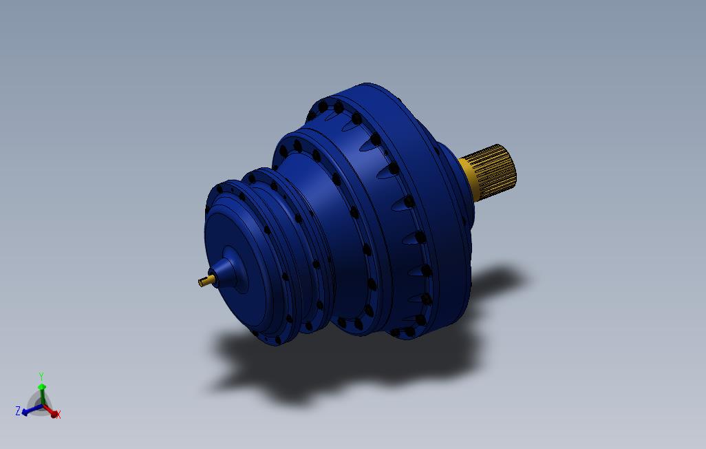 完整的行星轮减速器3D模型Solidworks设计