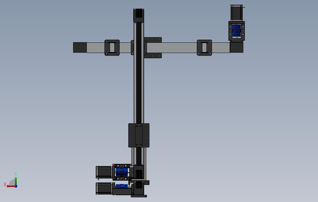 MJ45模组XYZ三条悬臂结构设计_SOLIDWORKS 2016_模型图纸下载 – 懒石网