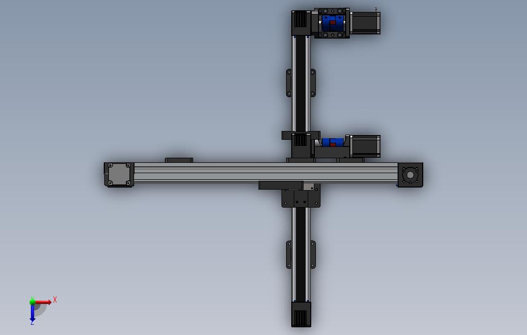 MJ45模组XYZ三条悬臂结构设计_SOLIDWORKS 2016_模型图纸下载 – 懒石网