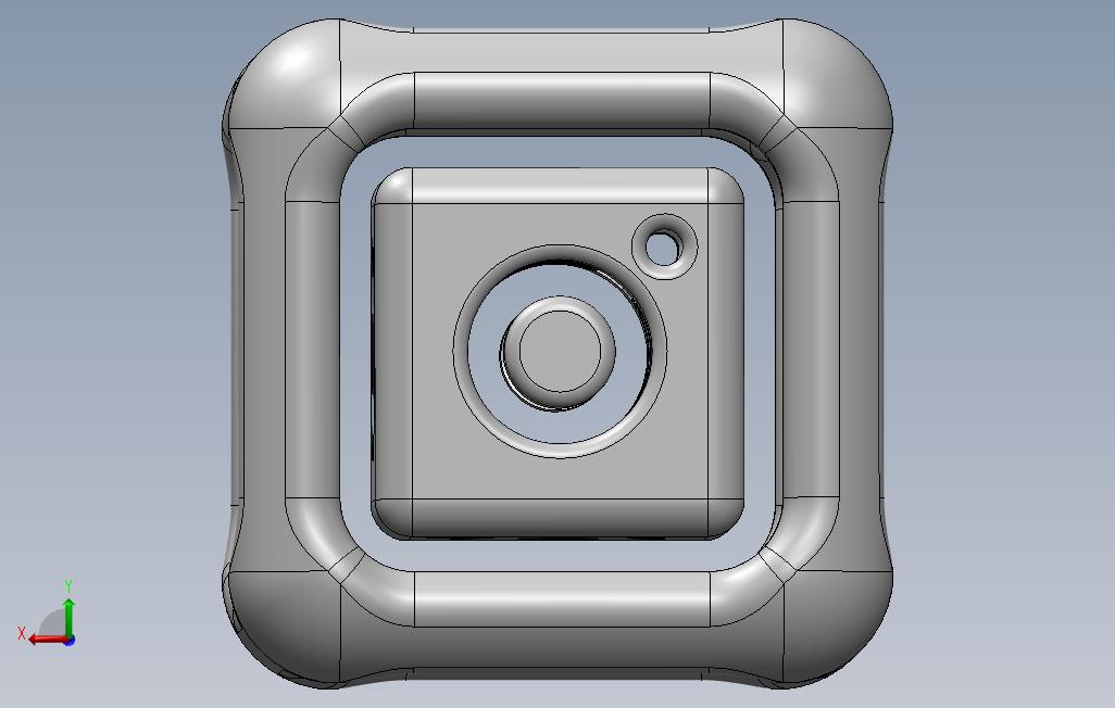 Instagram徽标3D 主视图