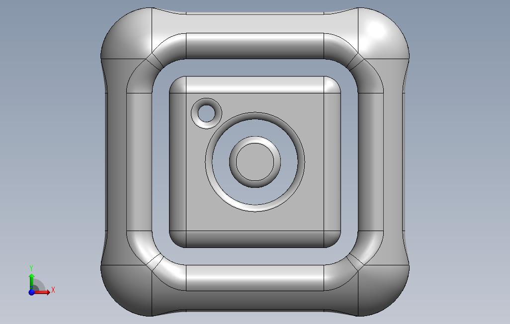 Instagram徽标3D 正面视图