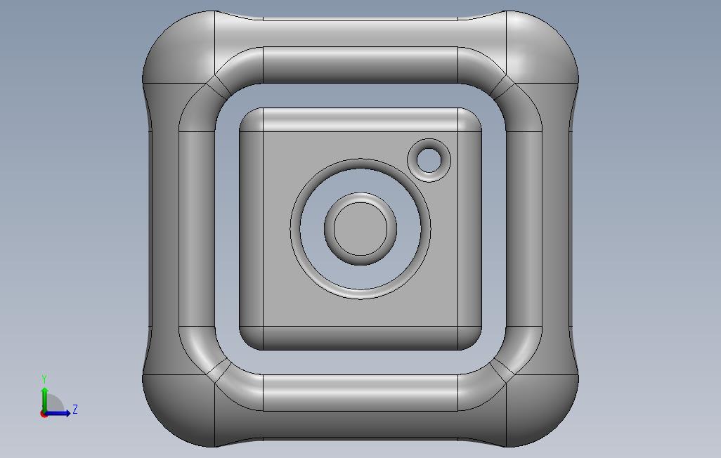 Instagram徽标3D 左侧视图