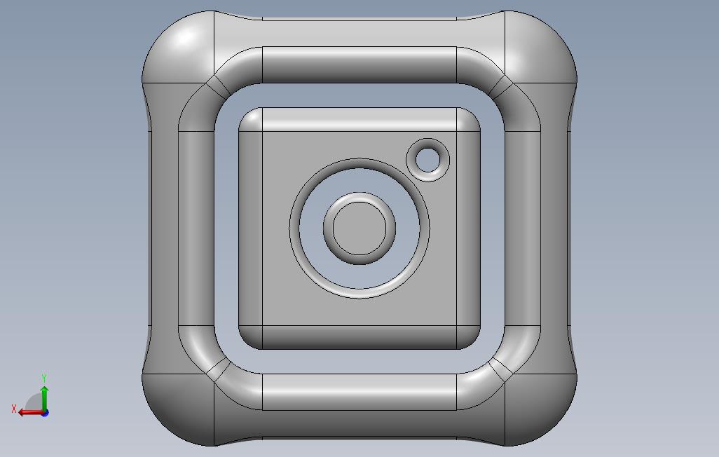 Instagram徽标3D 背面视图