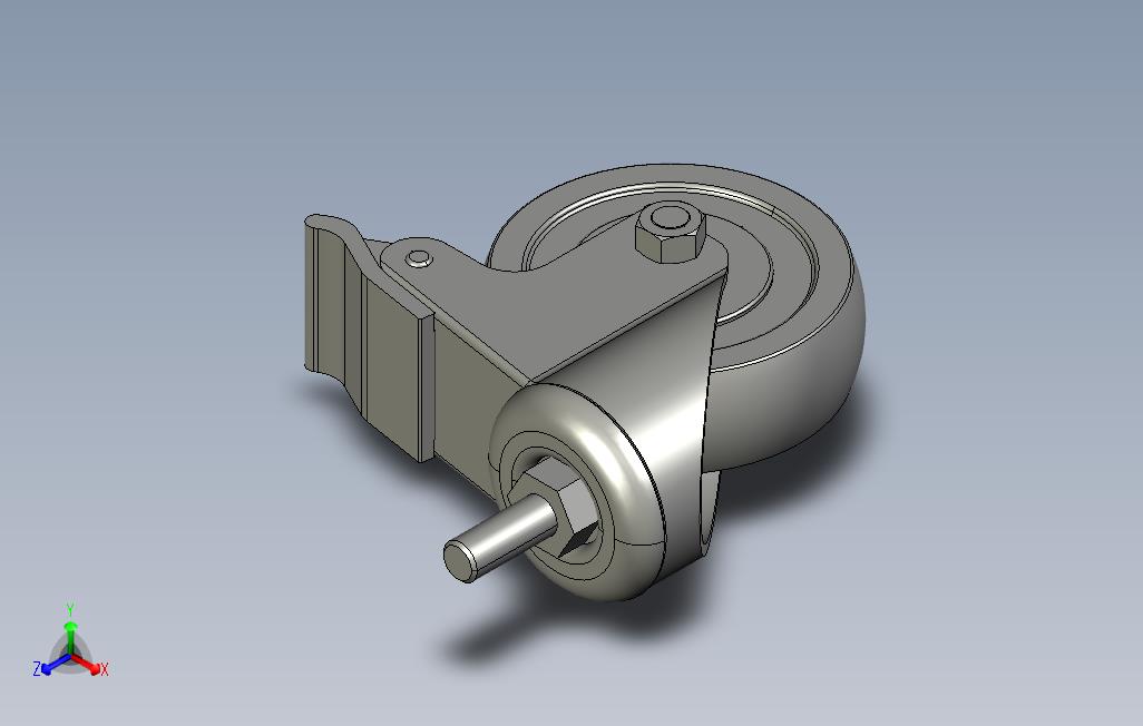 不锈钢中载脚轮-丝杆万向尼龙双刹型JZFCSJZFGS