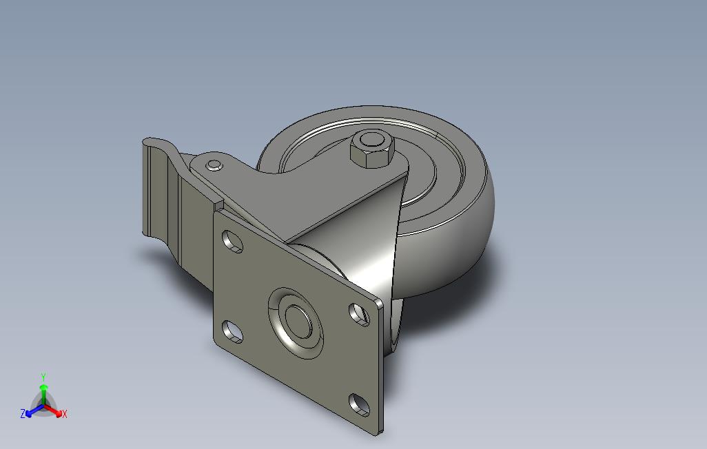 不锈钢中载脚轮-万向尼龙双刹型JZDCSJZDGS