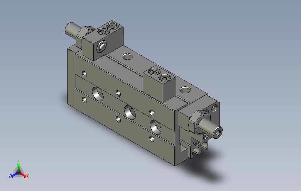 双轴型精密滑台气缸-缸径6CLXD6