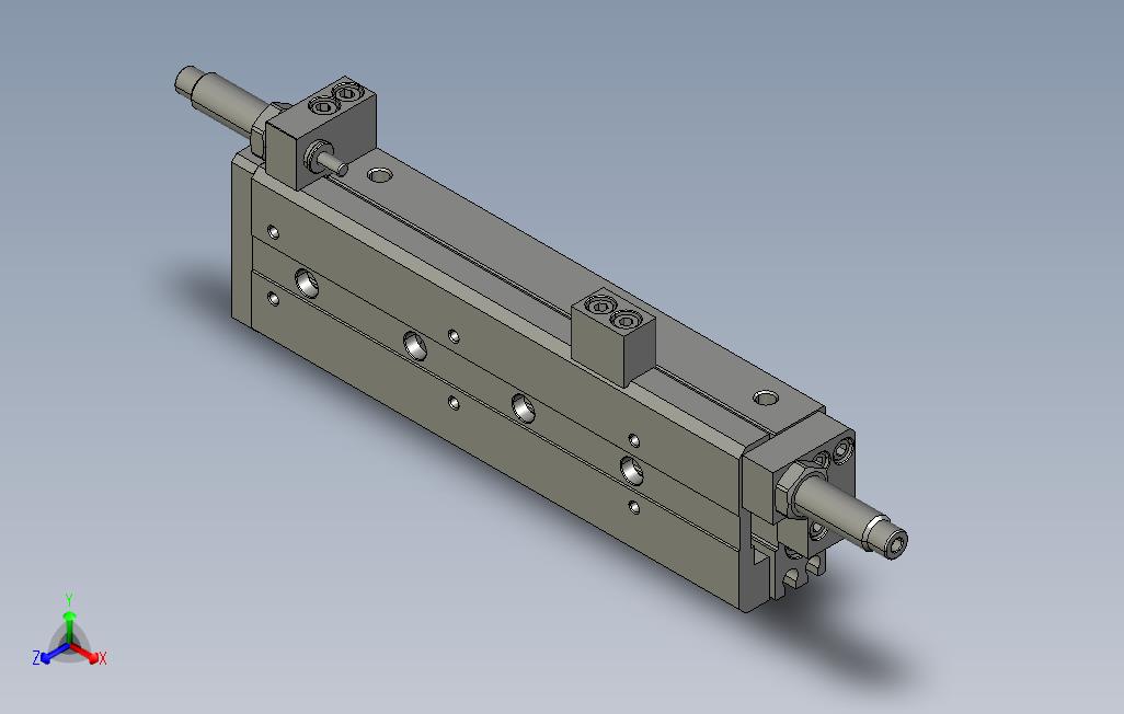 双轴型精密滑台气缸-缸径8CLXD8