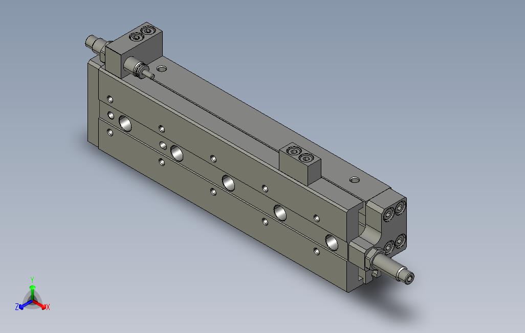 双轴型精密滑台气缸-缸径12CLXD12