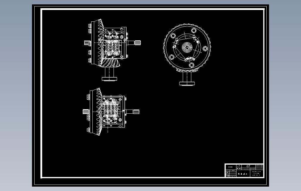齿轮传动三视图