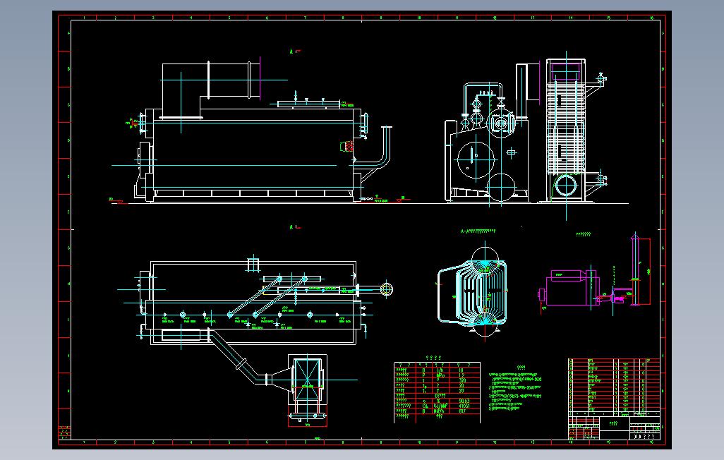 10吨燃油气锅炉总图