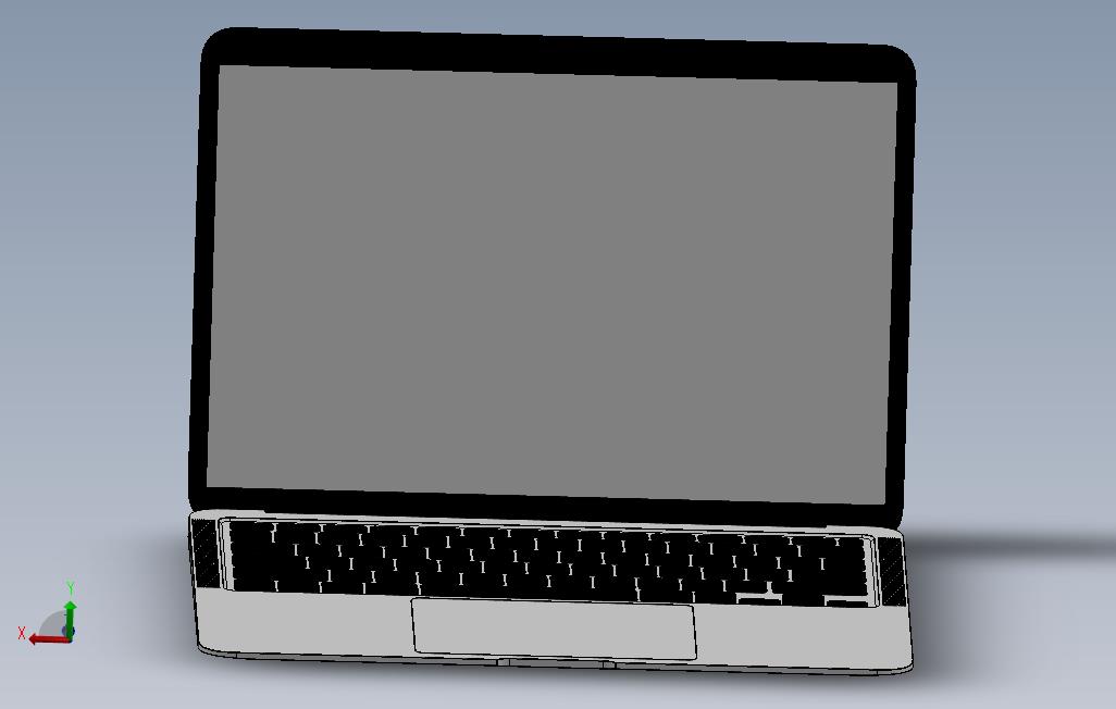 笔记本_SOLIDWORKS 2017_模型图纸下载 – 懒石网