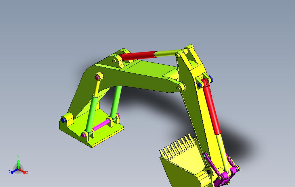 带有手运动的挖掘机控制
