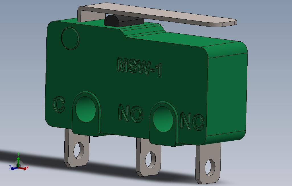 MSW-12微动开关的3D模型
