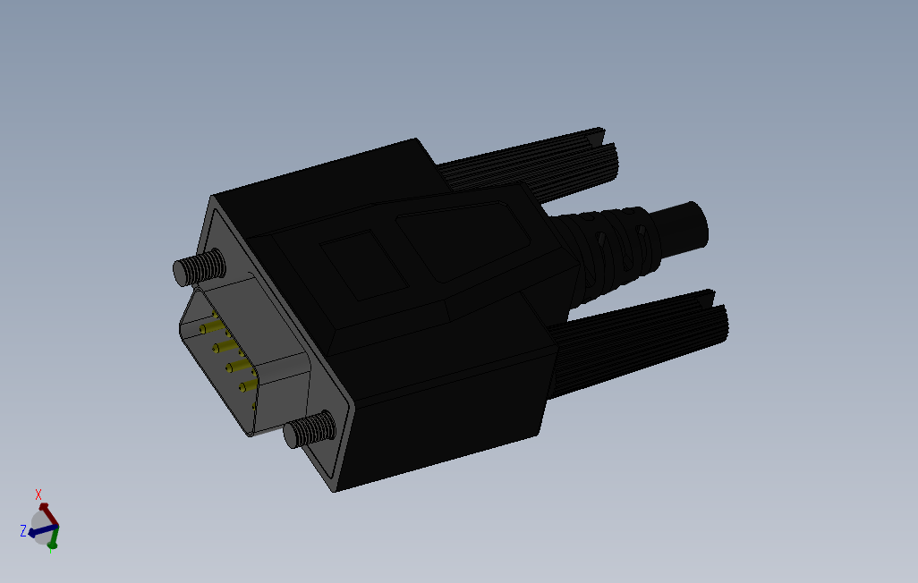 DB9模型_SOLIDWORKS 2012_模型图纸下载 – 懒石网