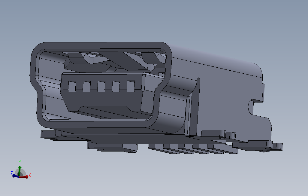MiniUSBB型SMD安装母头连接器