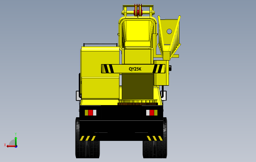 起重机 背面视图