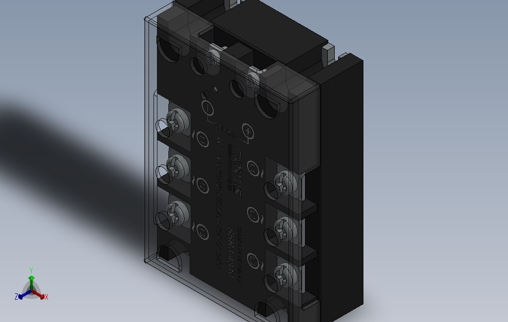 固态继电器_SOLIDWORKS 2016_模型图纸下载 – 懒石网
