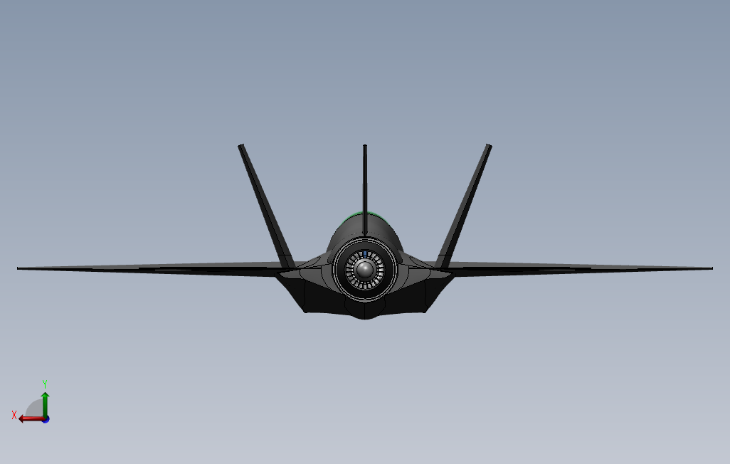 F35战斗机 背面视图
