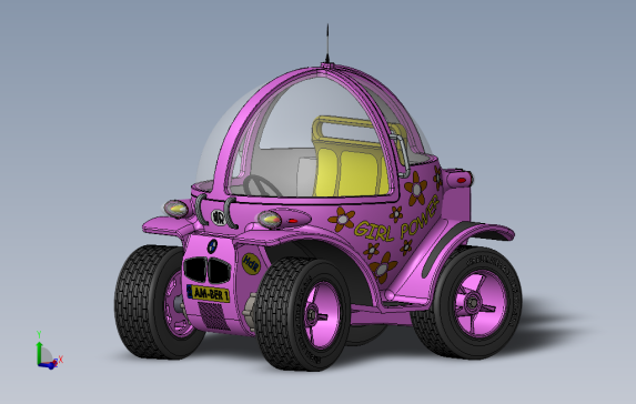 适合女性使用概念智能电动宝马车