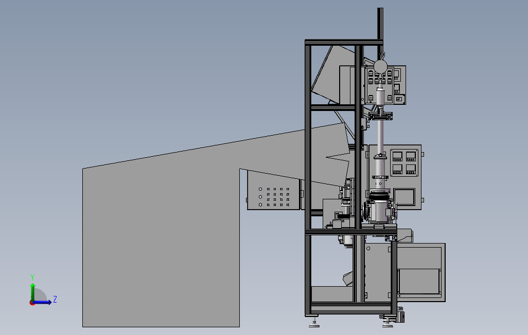10P30离合器装配生产线3D模型图纸Solidworks设计 左侧视图
