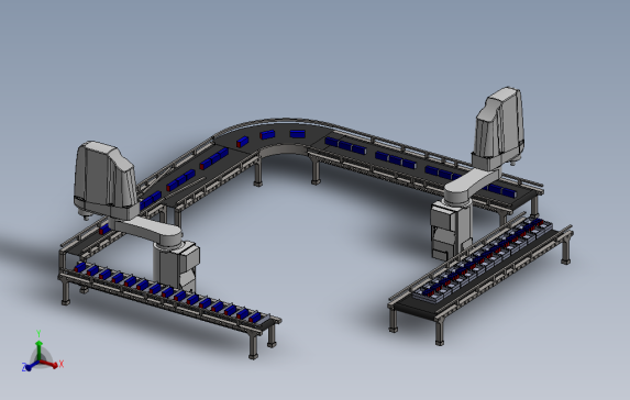 BursaGolf输送生产线模型3D图纸Solidworks设计