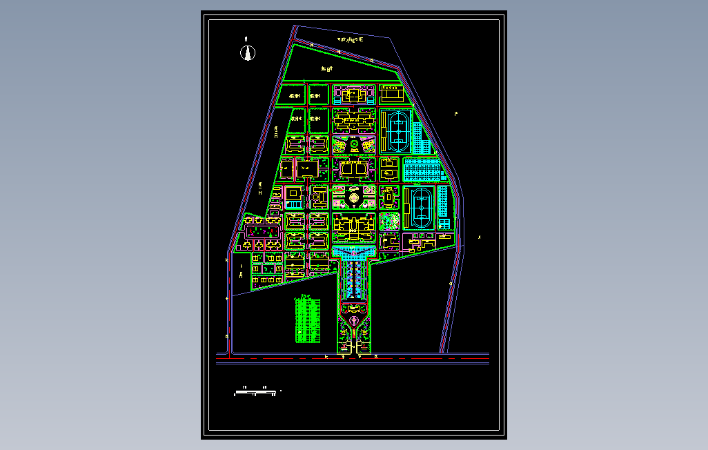 某工程大学校园绿化图纸