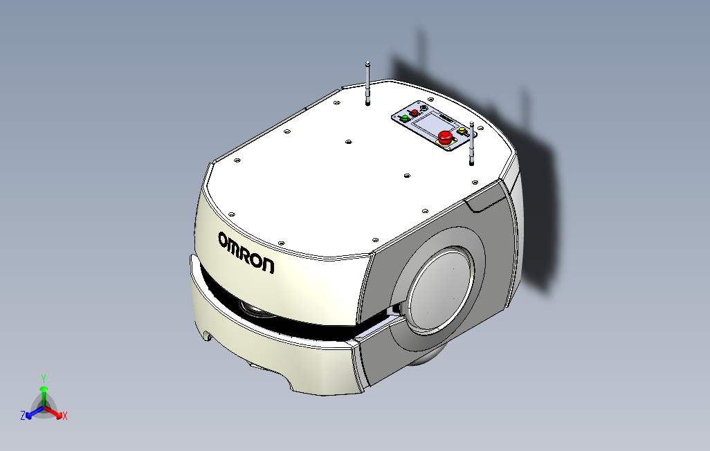 OmronLDCart欧姆龙AGV移动机器人车3D图纸STEP格式