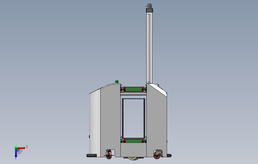 底盘结构详细的AGV小车SW模型3D图纸SOLIDWORKS设计_SOLIDWORKS 2013_模型图纸下载 – 懒石网