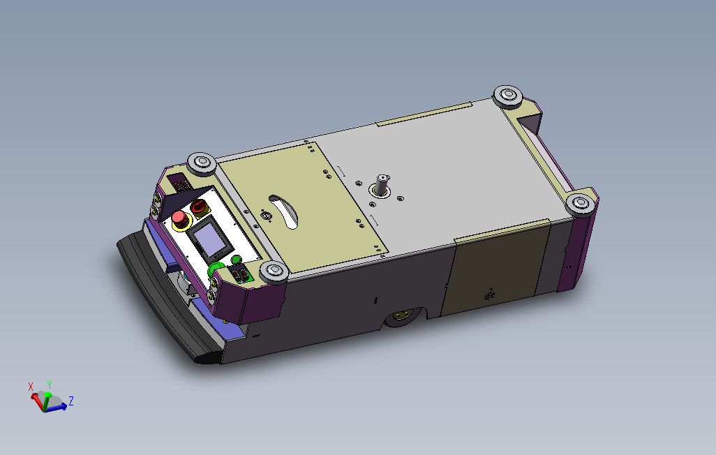 潜伏智能AGV小车模型3D图纸solidworks设计