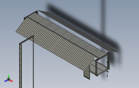 展翼集装箱模型3D图纸stp格式