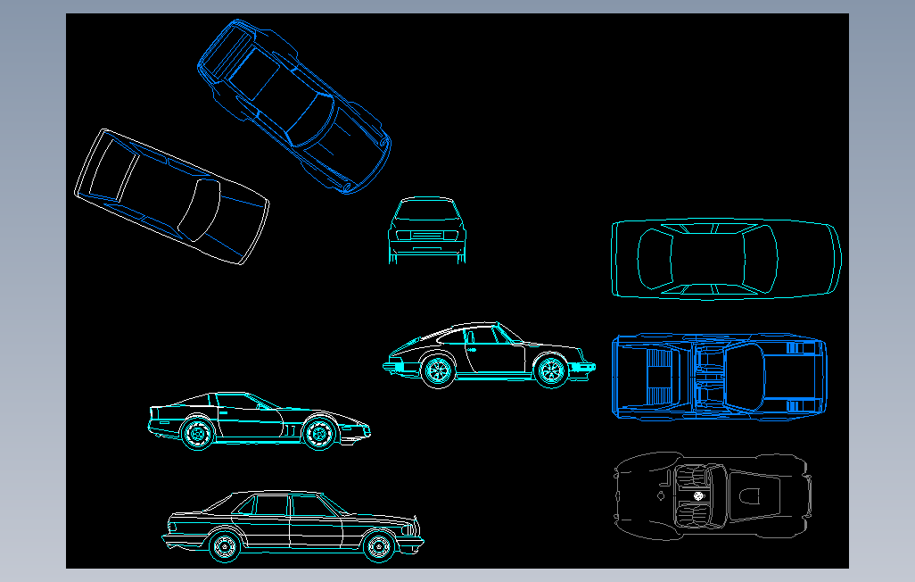建筑设计及装潢设计常用图块（交通工具）