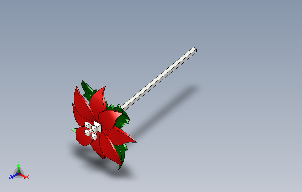 一品红花朵模型