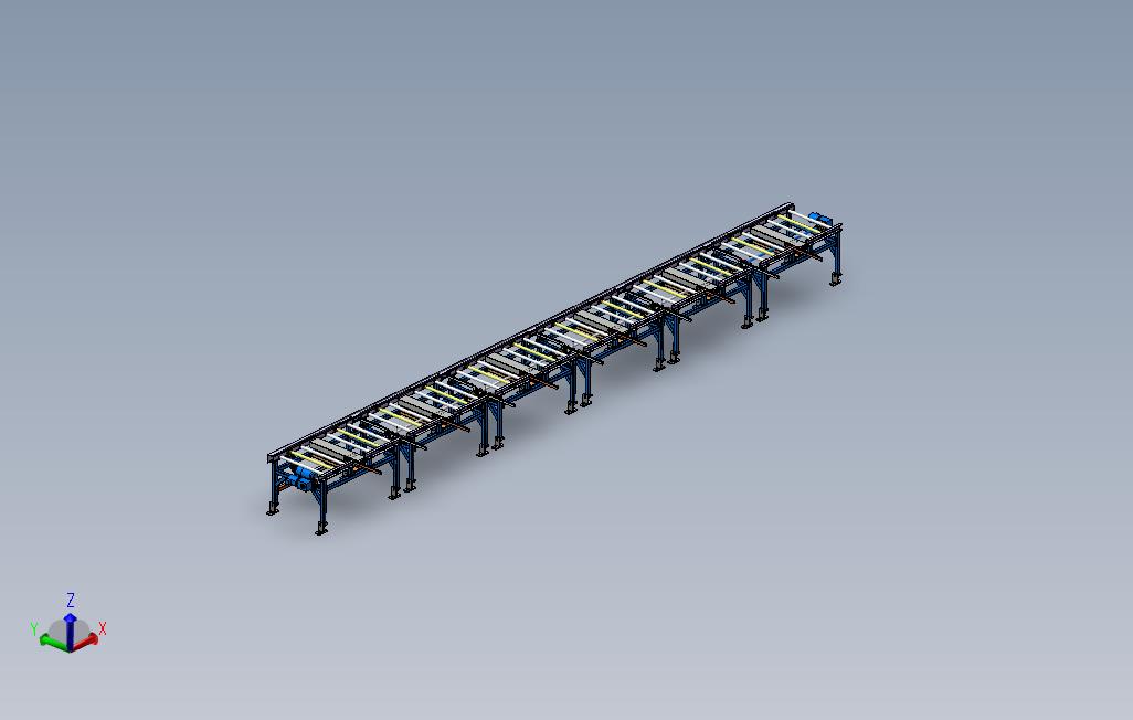 加长版本的辊道输送机设计模型