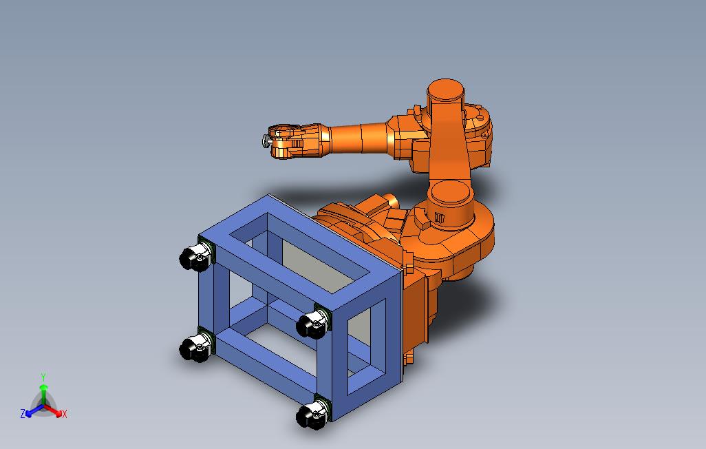 六轴机械手移动支架模型
