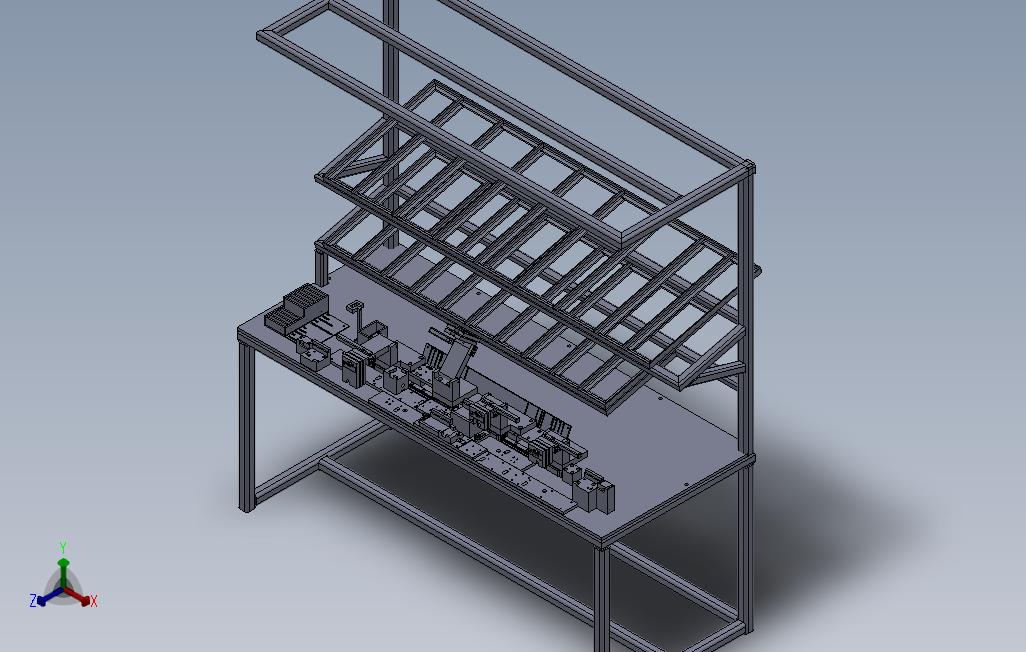 滑轨定位组装工作台设计模型