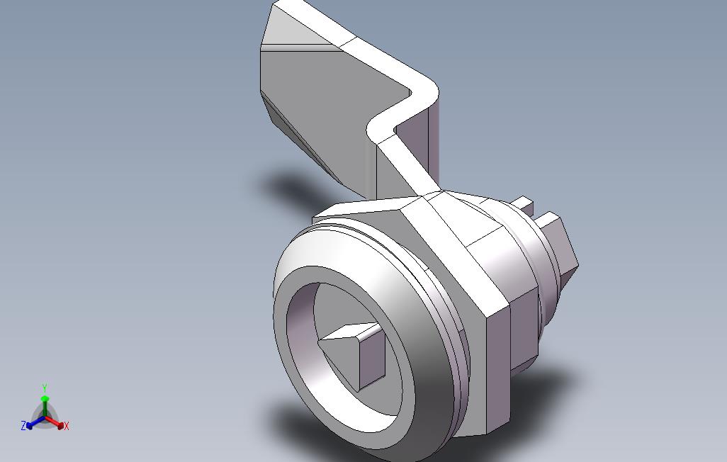 圆柱锁MS705（三角形H10锁片H28）_SOLIDWORKS 2016_模型图纸免费下载 – 懒石网