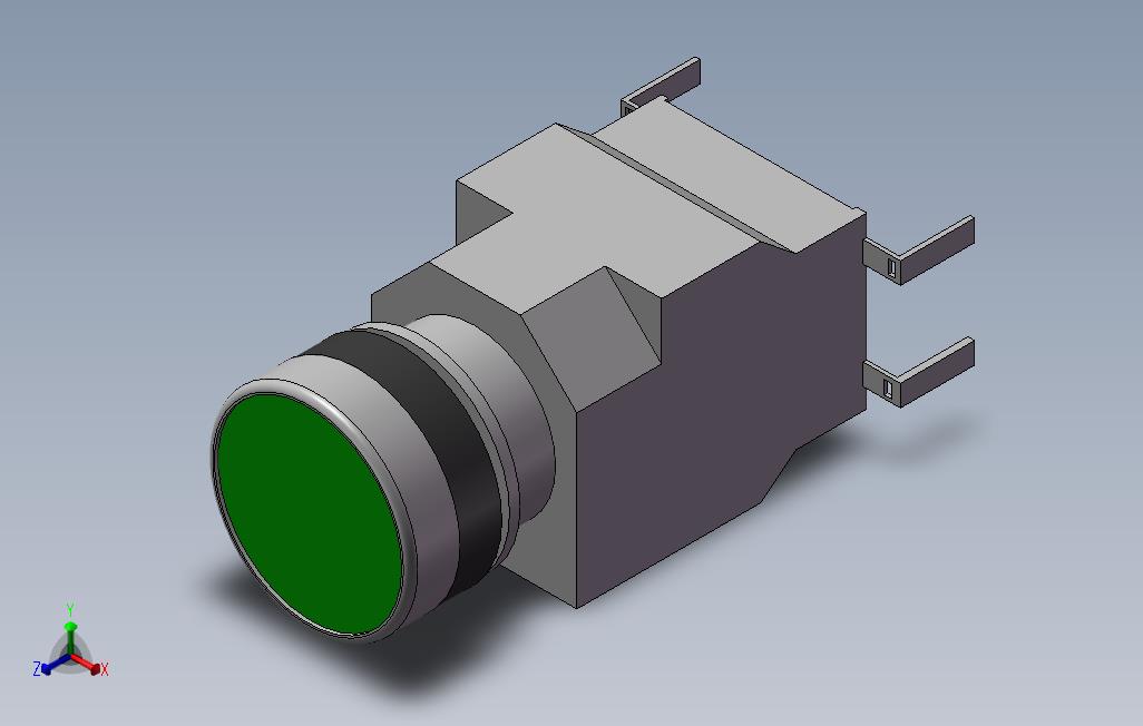 按钮开关（绿）22mm_SOLIDWORKS 2016_模型图纸免费下载 – 懒石网
