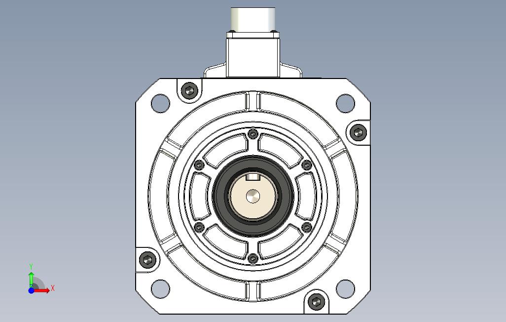 电机装配图-SV-X3MM500A-N2LA-5KW 正面视图