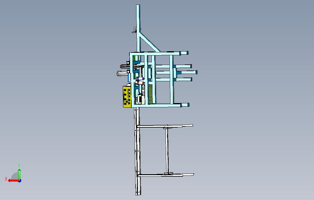 CuttingMachine切割机模型3D图纸STP格式 背面视图