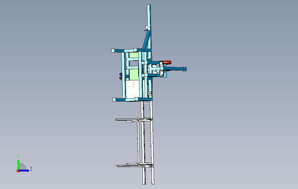 CuttingMachine切割机模型3D图纸STP格式 左侧视图