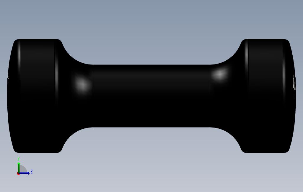 5LB10LB橡胶涂层哑铃_SOLIDWORKS 2012_模型图纸免费下载 – 懒石网
