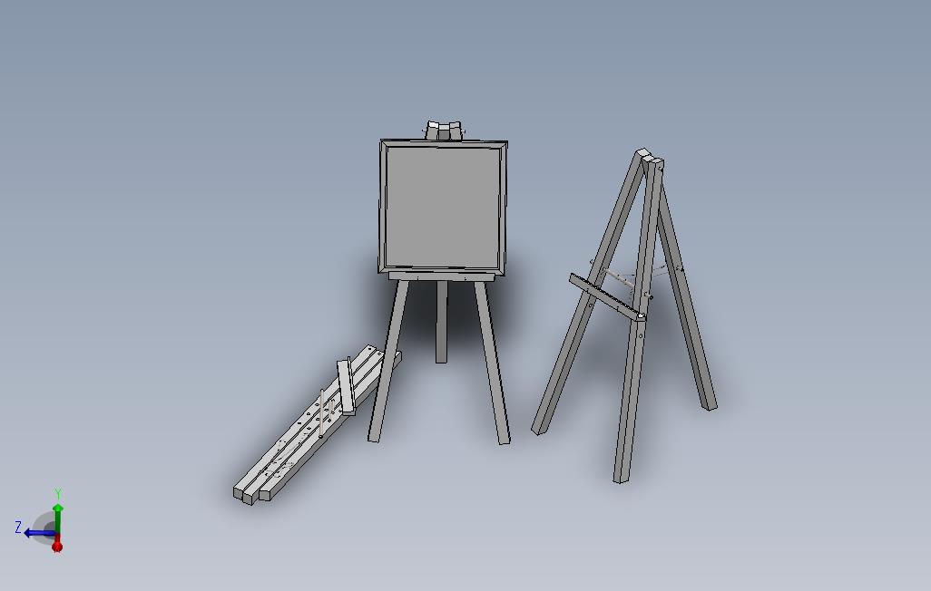 easel-chevalet-1_SOLIDWORKS 2016_模型图纸免费下载 – 懒石网