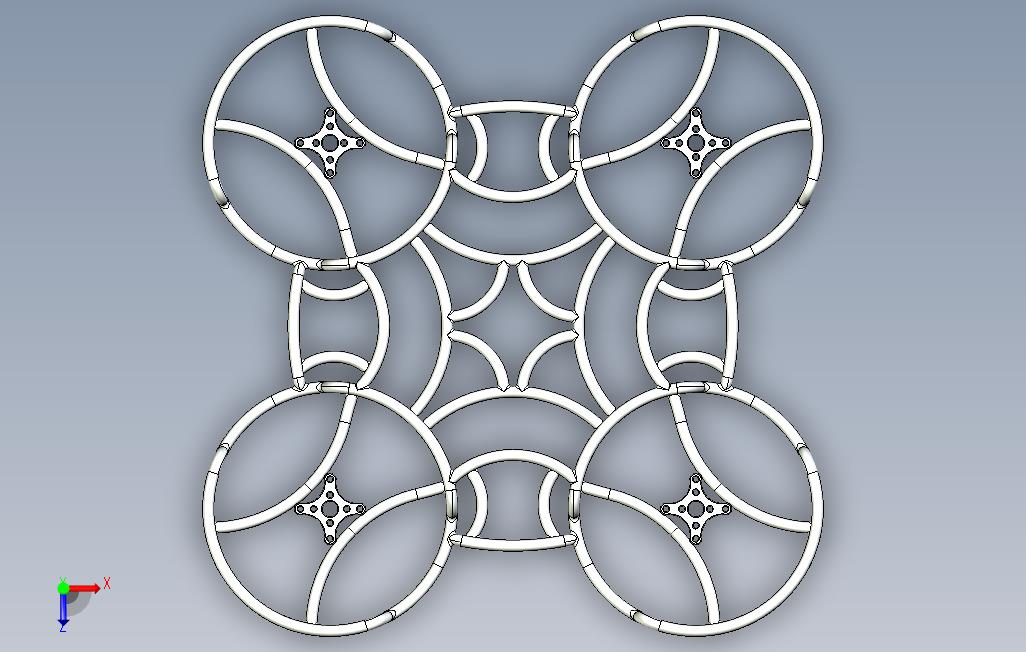 rcquadcopter(四轮电机)身体_1 俯视图