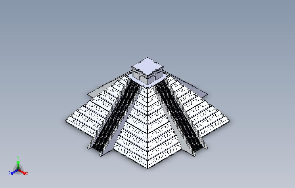奇琴伊察，玛雅人，尤加坦，钣金拼图，3d拼图，metalcraftdesign
